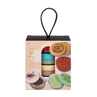 Lip Balm And Scrub 4 Piece Gift Set | 3 Vegan Lip Balms & 1 Sugar Lip Scrub