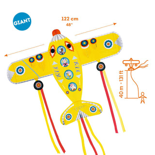 Djeco DJ02161 Maxi Plane Flying Kite | Easy Fly Large Aeroplane Giant Kite