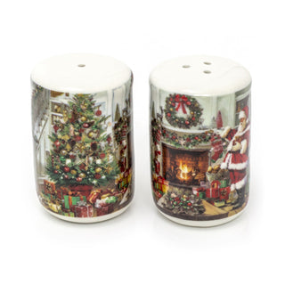 Fine China Santa and Christmas Tree Salt & Pepper Shakers | Salt and Pepper Pots