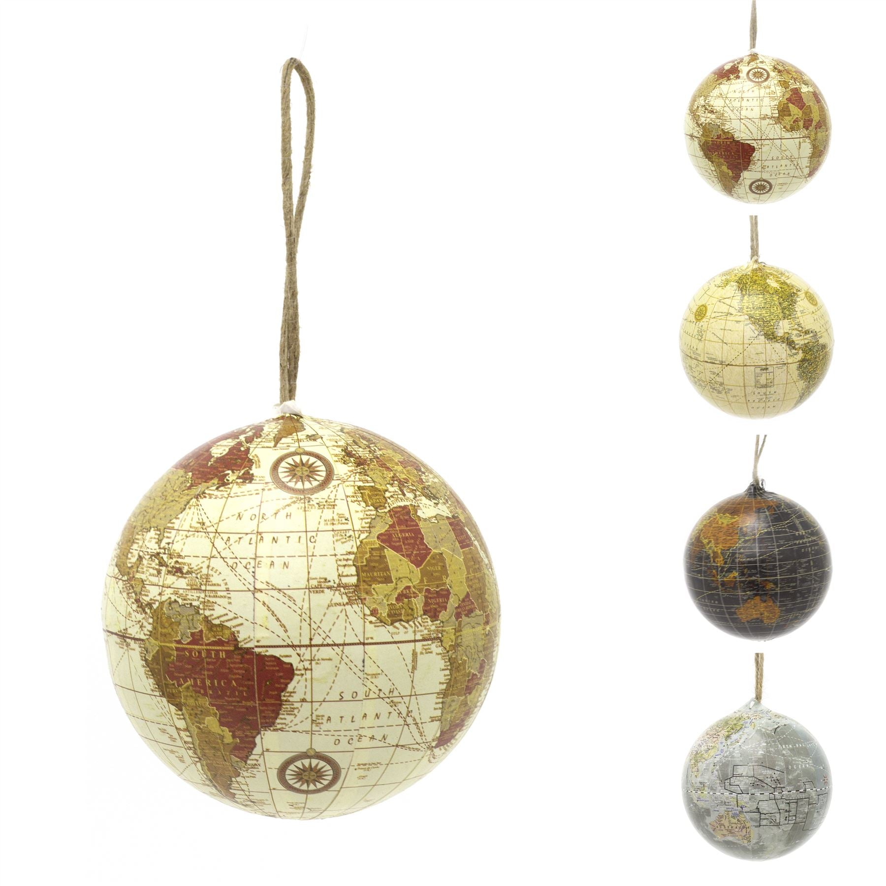 World Globe Christmas Tree Bauble Planet Earth Christmas Tree