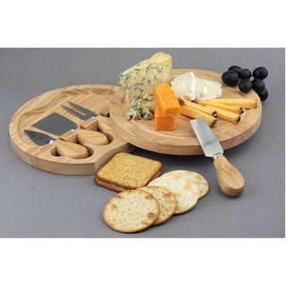 21cm Round Wooden Cheese Board | Cheese Serving Platter Set | Charcuterie Platter And Serving Meat Board