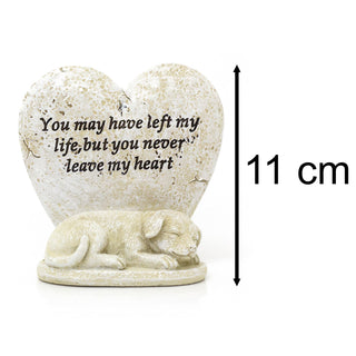 Dog Memorial Ornament | Heart Graveside Pet Memory Plaque Pet Remembrance Plaque
