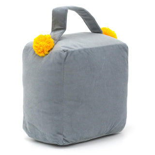 Bee Grey Cube Fabric Doorstop ~ Beautiful Home Door Stop
