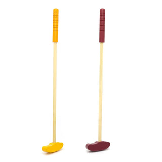 10 Piece Wooden Crazy Golf Garden Game | 2 Player Family Kids Golf Set Outdoor Lawn Games | Children's Garden Games