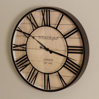 Vintage Style Wall Clock | London Whitechapel Antique Effect Wall Mounted Clock