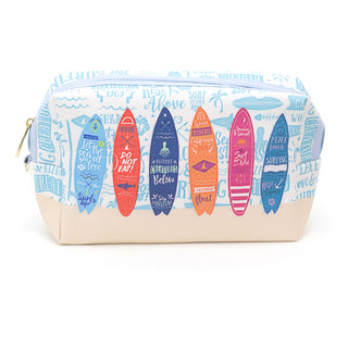 Surfs Up Travel Cosmetic Wash Bag | Toiletry Holder Tropical Wash Bag Organiser Pouch | Summer Beach Gym Bag