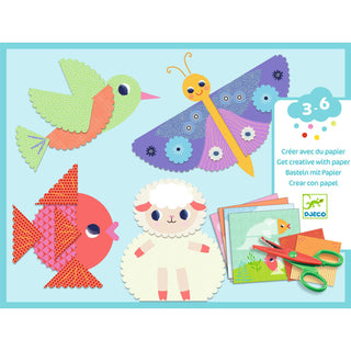 Djeco DJ09057 Get Creative with Paper Craft Set the Art of Crinkle Cutting