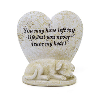Dog Memorial Ornament | Heart Graveside Pet Memory Plaque Pet Remembrance Plaque