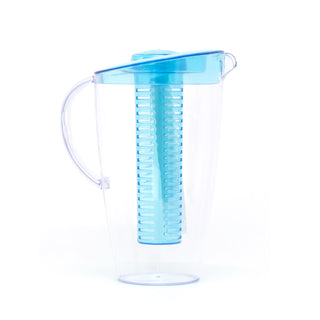 2 Litre Fruit Infuser Jug Water Pitcher | Plastic Pitcher Jug With Lid | Fruit Infused Water Jug - Colour Varies One Supplied