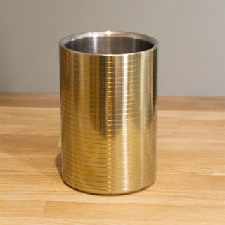 Gold Metal Wine Cooler | Stainless Steel Double Walled Wine Bottle Holders