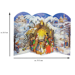 Jesus is Born | 3D Freestanding Traditional Christmas Paper Advent Calendar