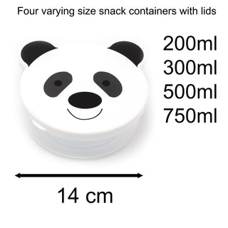 Set Of 4 Children's Animal Snack Pots | Kids Nesting Snack Containers