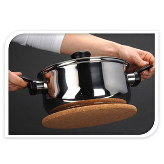 Magnetic Cork Trivet | 21cm Round Magnetic Cork Trivet Heat Resistant Non Slip Coaster - Table Protection Mat Pan Stand