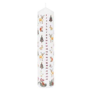 Traditional Countdown To Christmas Advent Candle | Winter Wildlife Pillar Candle | Christmas Candle Advent Candles