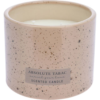 2 - Wick Scented Candle in Ceramic Jar | Aromatherapy White Wax Candle & Holder