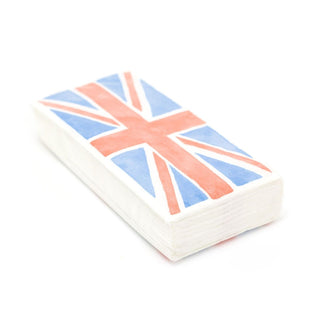 20 Great Britain Flag Union Jack Napkins Party Napkins | Pack Of 20 Britannia Union Jack Paper Napkins | Queens Platinum Jubilee Party Serviettes - 33cm