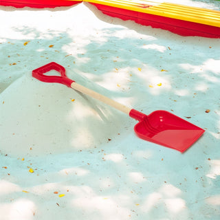 22 - Inch Square End Spade with Wooden Shaft & Plastic Grip – For Kids & Beach