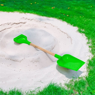 22 - Inch Square End Spade with Wooden Shaft & Plastic Grip – For Kids & Beach