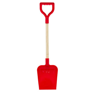 22 - Inch Square End Spade with Wooden Shaft & Plastic Grip – For Kids & Beach
