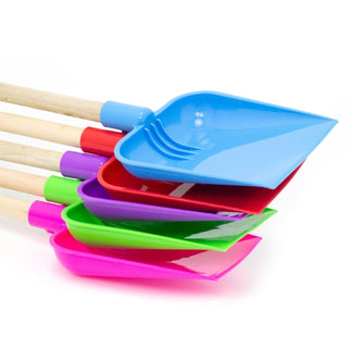 22 - Inch Square End Spade with Wooden Shaft & Plastic Grip – For Kids & Beach