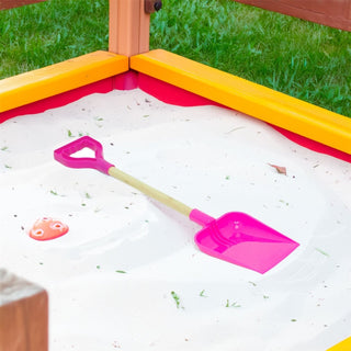 22 - Inch Square End Spade with Wooden Shaft & Plastic Grip – For Kids & Beach