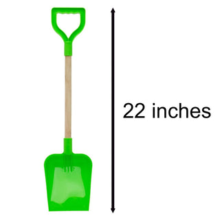22 - Inch Square End Spade with Wooden Shaft & Plastic Grip – For Kids & Beach