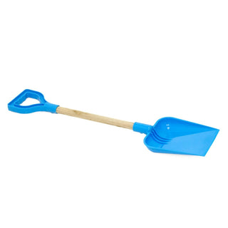 22 - Inch Square End Spade with Wooden Shaft & Plastic Grip – For Kids & Beach
