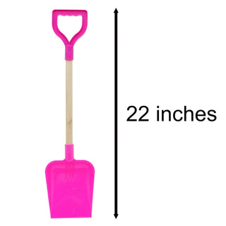 22 - Inch Square End Spade with Wooden Shaft & Plastic Grip – For Kids & Beach