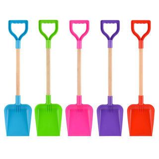 22 - Inch Square End Spade with Wooden Shaft & Plastic Grip – For Kids & Beach