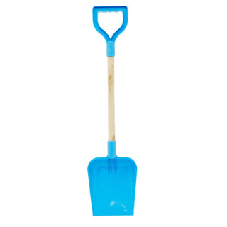 22 - Inch Square End Spade with Wooden Shaft & Plastic Grip – For Kids & Beach