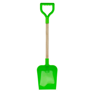 22 - Inch Square End Spade with Wooden Shaft & Plastic Grip – For Kids & Beach