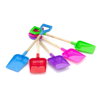 22 - Inch Square End Spade with Wooden Shaft & Plastic Grip – For Kids & Beach