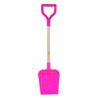 22 - Inch Square End Spade with Wooden Shaft & Plastic Grip – For Kids & Beach