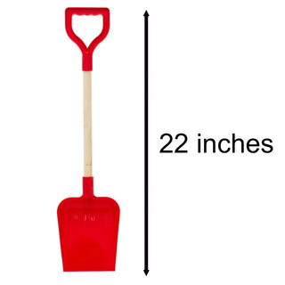 22 - Inch Square End Spade with Wooden Shaft & Plastic Grip – For Kids & Beach