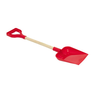 22 - Inch Square End Spade with Wooden Shaft & Plastic Grip – For Kids & Beach