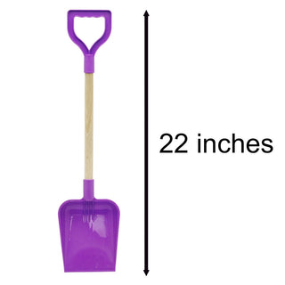 22 - Inch Square End Spade with Wooden Shaft & Plastic Grip – For Kids & Beach