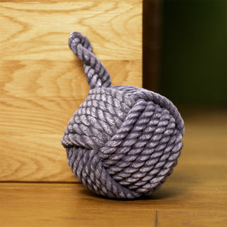 Blue Nautical Knot Rope Doorstop | Nautical Monkey's Fist Seaside Rope Door Stop