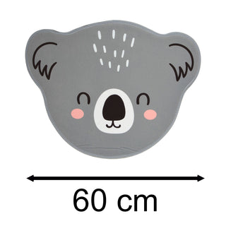 Childrens Round Animal Rug | Non-slip Novelty Animal Area Rug For Kids - Koala