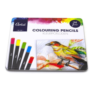 24 - Piece Colouring Pencil Set | Sketching & Colouring Pencils for Artists