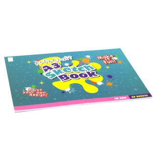 Kids A3 Art & Craft Sketchbook 60 Sheets | White Paper Large Art Drawing Pad