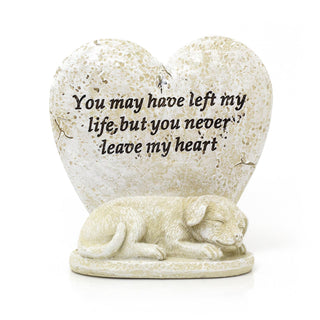 Dog Memorial Ornament | Heart Graveside Pet Memory Plaque Pet Remembrance Plaque