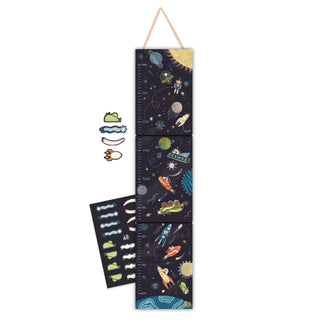 Djeco DD04051 Space Design Height Chart | Wall Hanging Measuring Height Chart