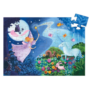 Djeco DJ07225 Silhouette Puzzles The Fairy And The Unicorn Jigsaw Puzzle 36 pcs