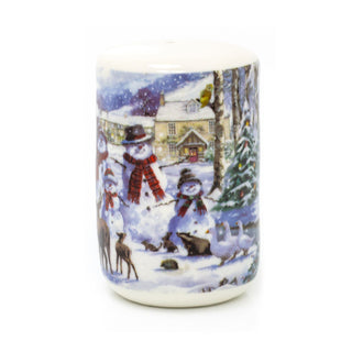 Fine China Magic of Christmas Salt & Pepper Shakers Snowman Salt and Pepper Pots