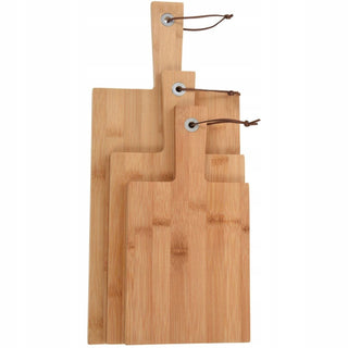 3 - Piece Bamboo Chopping Board Set with Handle | Paddle Style Cutting Boards