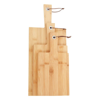 3 - Piece Bamboo Chopping Board Set with Handle | Paddle Style Cutting Boards