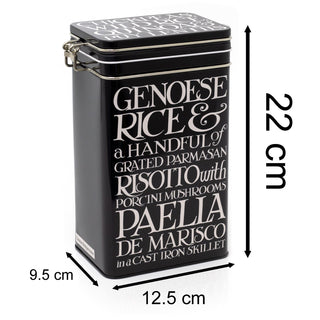 Emma Bridgewater Black Toast & Marmalade Food Storage Kitchen Clip Lid Black Tin