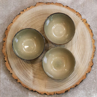 Reactive Glaze Stoneware Soup Bowl | Round Ceramic Kitchen Serving Bowl - 14x8cm