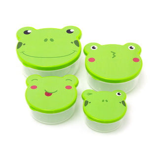 Set Of 4 Children's Animal Snack Pots | Kids Nesting Snack Containers
