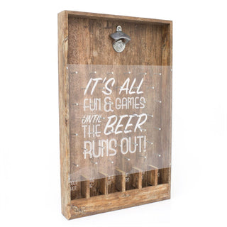 33x53cm Wooden Bottle Opener Beer Game - Bottle Top Drinking Game - Fun Bottle Caps Drinking Games for Adults